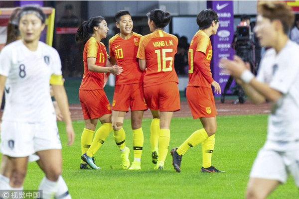 1：0力克韩国 中国女足夺得四国赛冠军